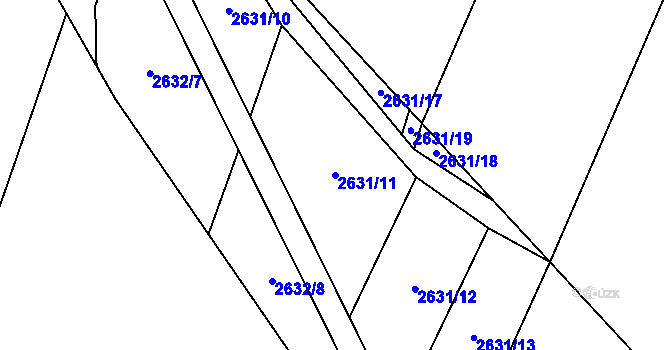 Parcela st. 2631/11 v KÚ Klimkovice, Katastrální mapa