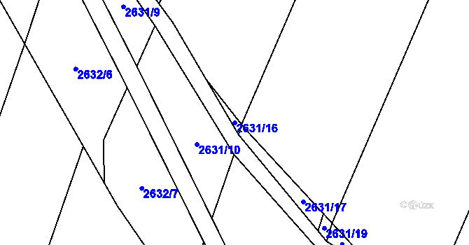 Parcela st. 2631/16 v KÚ Klimkovice, Katastrální mapa