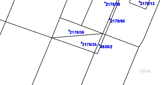 Parcela st. 2178/35 v KÚ Klimkovice, Katastrální mapa