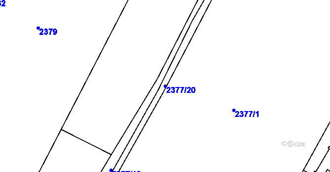 Parcela st. 2377/20 v KÚ Klimkovice, Katastrální mapa