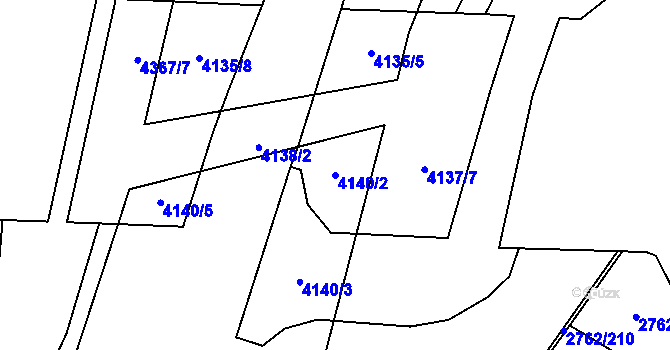 Parcela st. 4140/2 v KÚ Klimkovice, Katastrální mapa