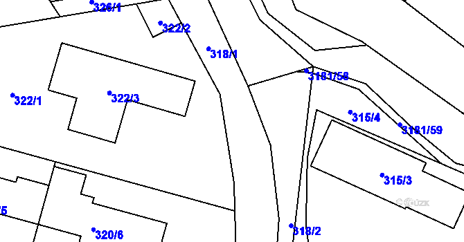 Parcela st. 200/2 v KÚ Klimkovice, Katastrální mapa