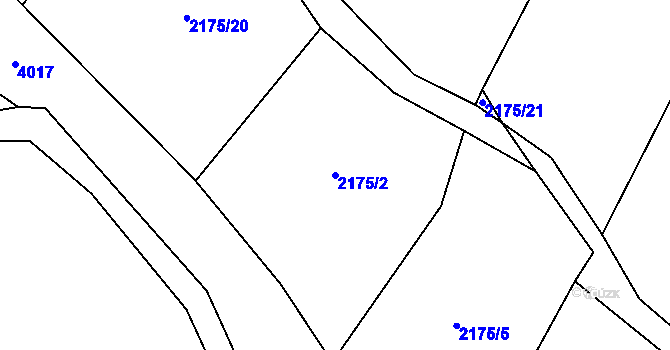 Parcela st. 2175/2 v KÚ Klimkovice, Katastrální mapa