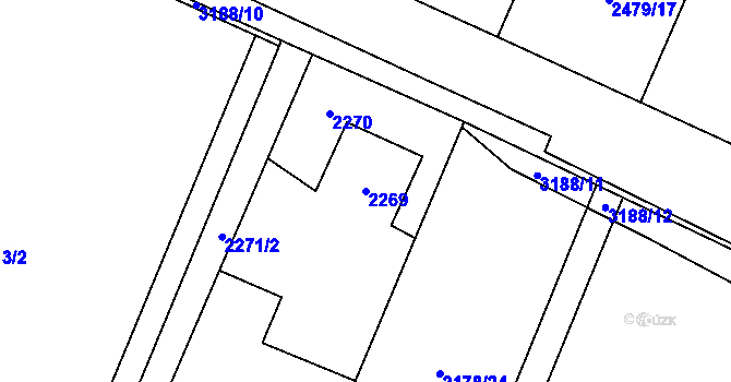 Parcela st. 2269 v KÚ Klimkovice, Katastrální mapa