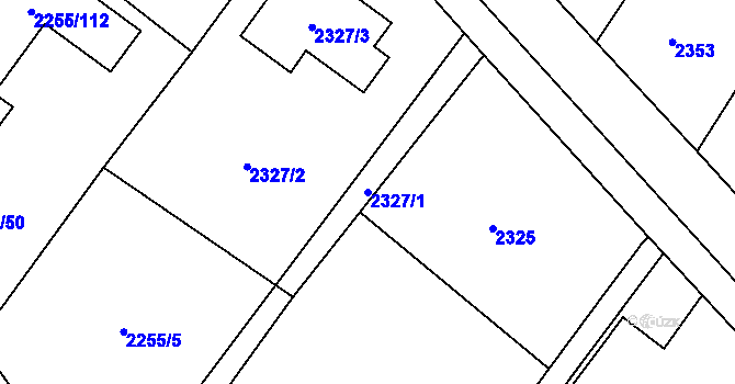 Parcela st. 2327/1 v KÚ Klimkovice, Katastrální mapa