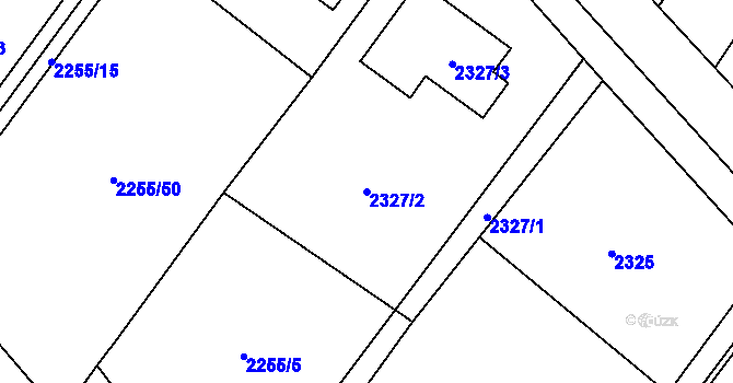 Parcela st. 2327/2 v KÚ Klimkovice, Katastrální mapa