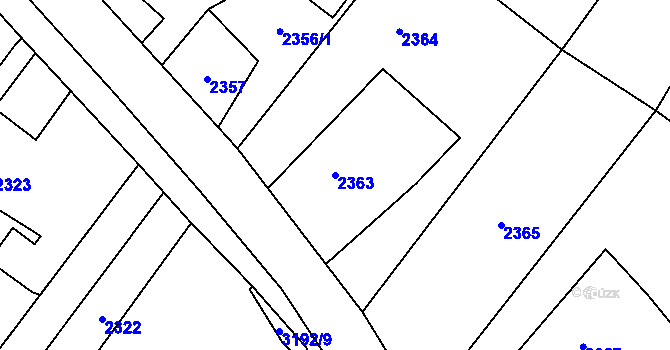 Parcela st. 2363 v KÚ Klimkovice, Katastrální mapa