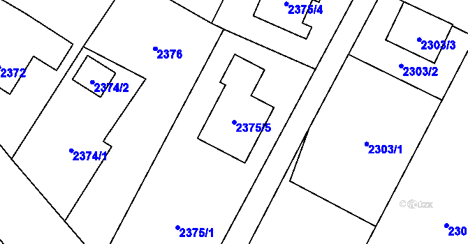 Parcela st. 2375/5 v KÚ Klimkovice, Katastrální mapa