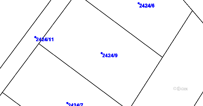 Parcela st. 2424/9 v KÚ Klimkovice, Katastrální mapa