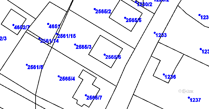 Parcela st. 2565/6 v KÚ Klimkovice, Katastrální mapa