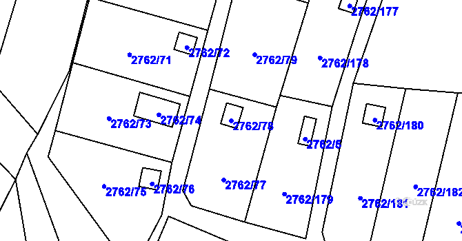 Parcela st. 2762/78 v KÚ Klimkovice, Katastrální mapa