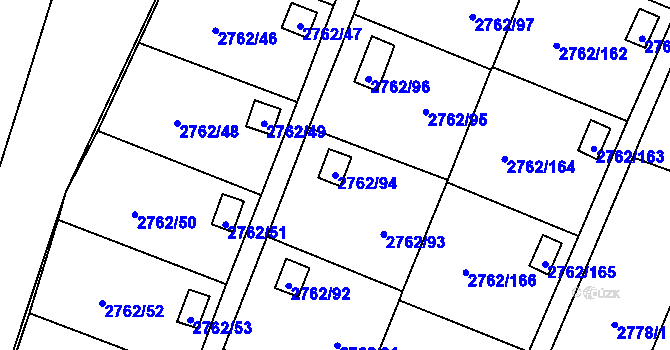 Parcela st. 2762/94 v KÚ Klimkovice, Katastrální mapa