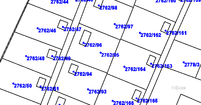 Parcela st. 2762/95 v KÚ Klimkovice, Katastrální mapa