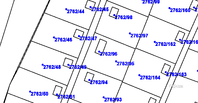 Parcela st. 2762/96 v KÚ Klimkovice, Katastrální mapa