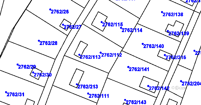 Parcela st. 2762/112 v KÚ Klimkovice, Katastrální mapa