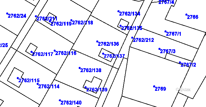 Parcela st. 2762/137 v KÚ Klimkovice, Katastrální mapa