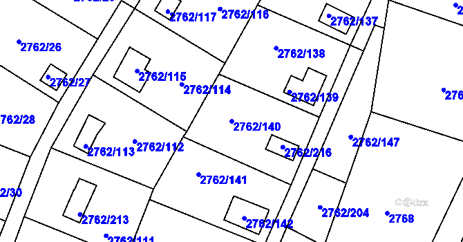 Parcela st. 2762/140 v KÚ Klimkovice, Katastrální mapa