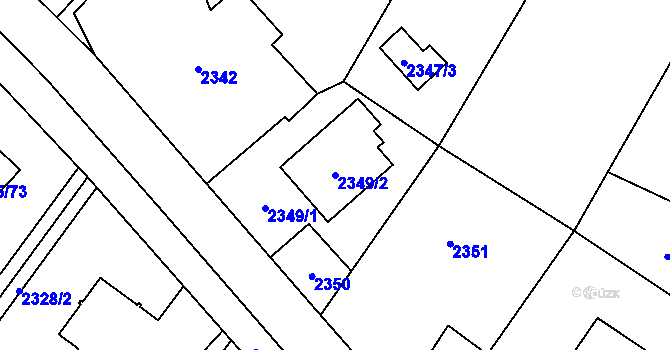 Parcela st. 2349/2 v KÚ Klimkovice, Katastrální mapa