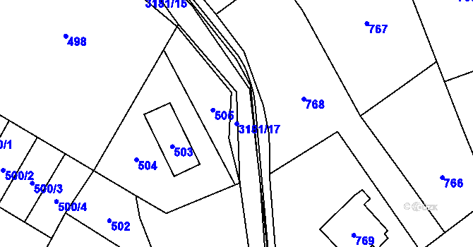 Parcela st. 3181/17 v KÚ Klimkovice, Katastrální mapa