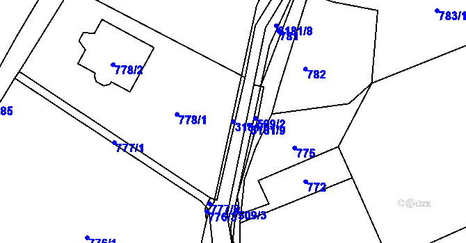 Parcela st. 3181/6 v KÚ Klimkovice, Katastrální mapa