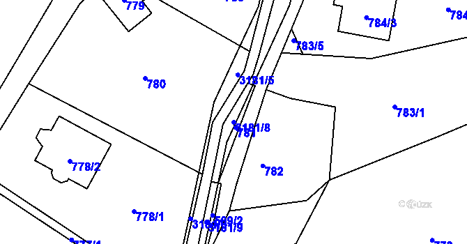Parcela st. 3181/8 v KÚ Klimkovice, Katastrální mapa