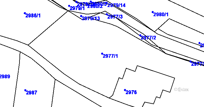 Parcela st. 2977/1 v KÚ Klimkovice, Katastrální mapa
