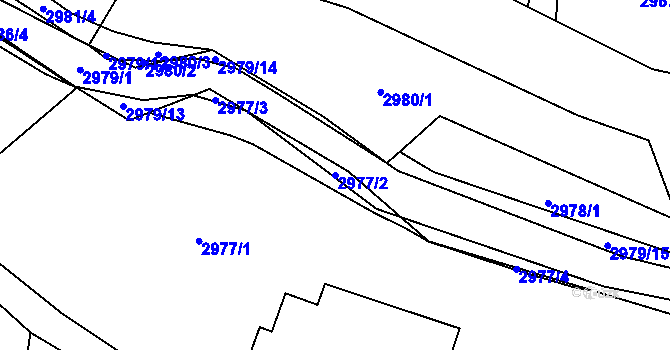 Parcela st. 2977/2 v KÚ Klimkovice, Katastrální mapa