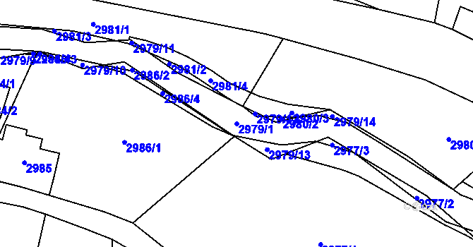 Parcela st. 2979/1 v KÚ Klimkovice, Katastrální mapa