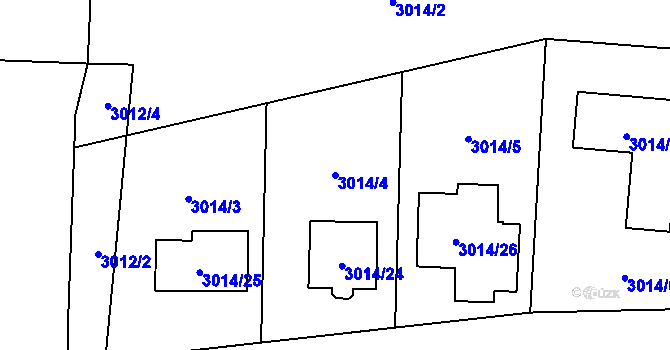 Parcela st. 3014/4 v KÚ Klimkovice, Katastrální mapa