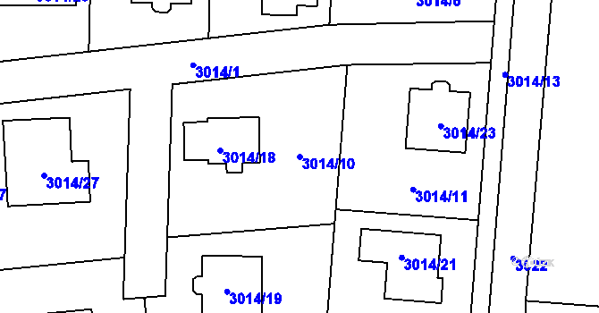 Parcela st. 3014/10 v KÚ Klimkovice, Katastrální mapa