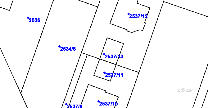 Parcela st. 2537/13 v KÚ Klimkovice, Katastrální mapa