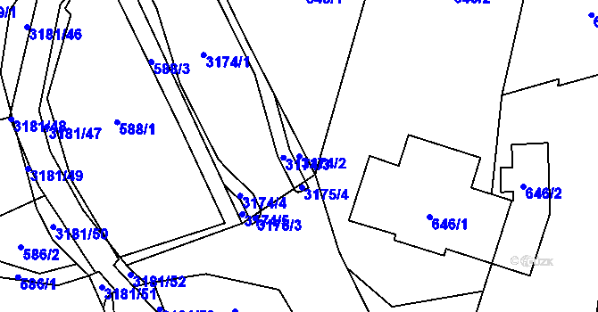 Parcela st. 3174/2 v KÚ Klimkovice, Katastrální mapa