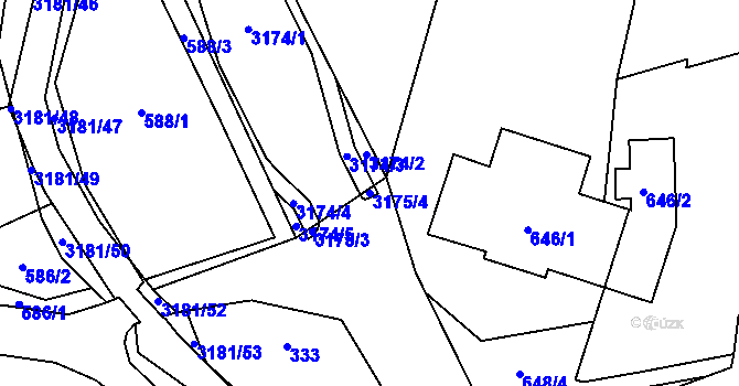 Parcela st. 3175/4 v KÚ Klimkovice, Katastrální mapa