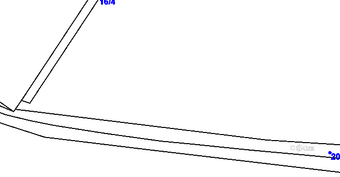 Parcela st. 16/2 v KÚ Klíny II, Katastrální mapa
