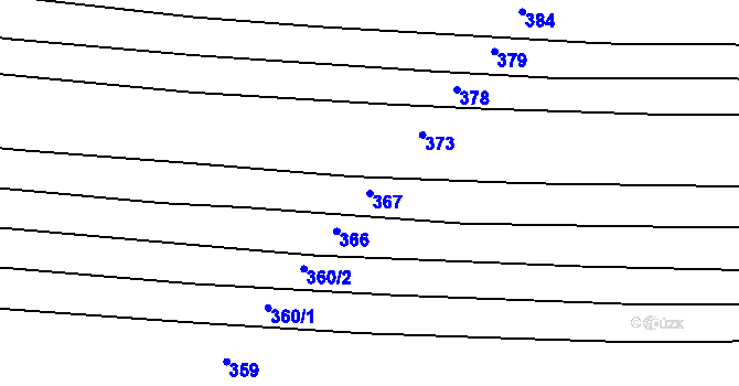 Parcela st. 367 v KÚ Kloboučky, Katastrální mapa