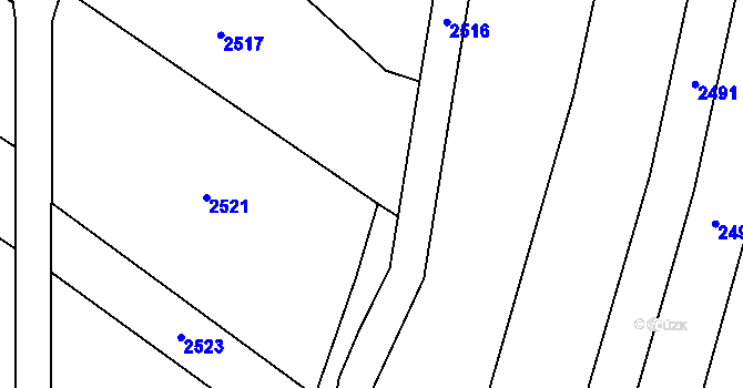 Parcela st. 1324/29 v KÚ Kloboučky, Katastrální mapa