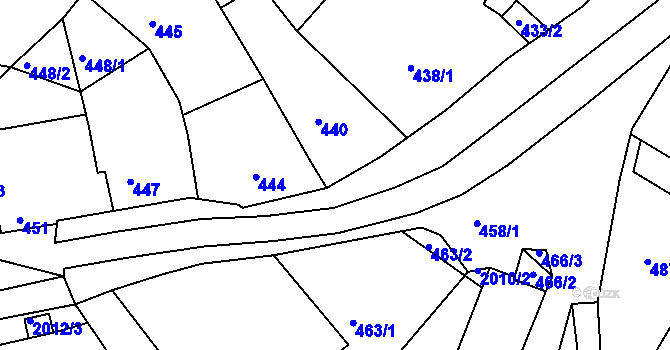 Parcela st. 441 v KÚ Klobouky u Brna, Katastrální mapa