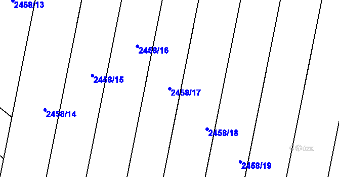 Parcela st. 2458/17 v KÚ Klobouky u Brna, Katastrální mapa