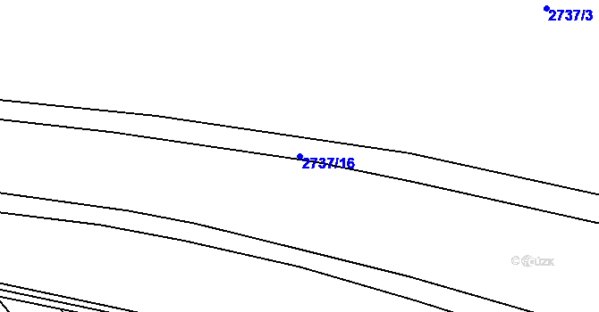 Parcela st. 2737/16 v KÚ Klobouky u Brna, Katastrální mapa