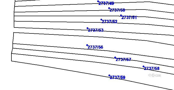 Parcela st. 2737/56 v KÚ Klobouky u Brna, Katastrální mapa