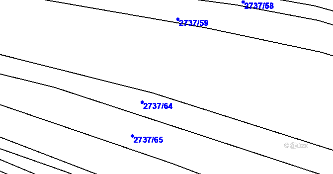 Parcela st. 2737/63 v KÚ Klobouky u Brna, Katastrální mapa