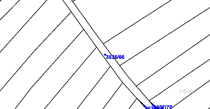 Parcela st. 3536/66 v KÚ Klobouky u Brna, Katastrální mapa