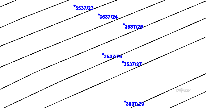 Parcela st. 3537/26 v KÚ Klobouky u Brna, Katastrální mapa