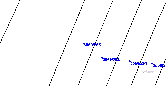 Parcela st. 3560/265 v KÚ Klobouky u Brna, Katastrální mapa