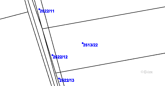 Parcela st. 2513/22 v KÚ Klobouky u Brna, Katastrální mapa
