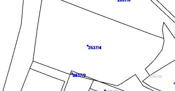 Parcela st. 2537/4 v KÚ Klobouky u Brna, Katastrální mapa