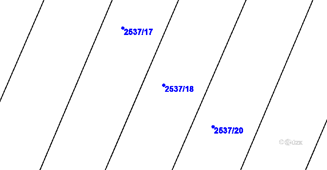 Parcela st. 2537/18 v KÚ Klobouky u Brna, Katastrální mapa