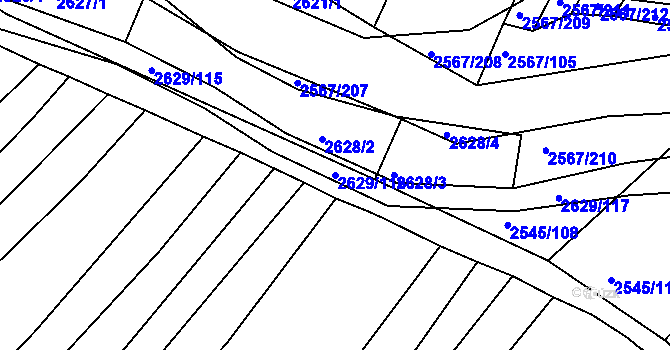 Parcela st. 2629/116 v KÚ Klobouky u Brna, Katastrální mapa
