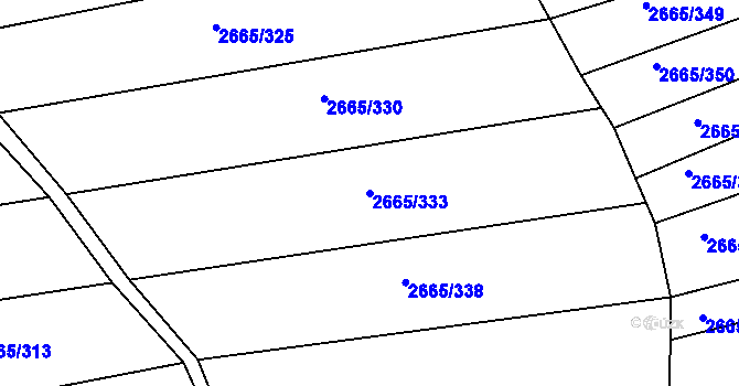 Parcela st. 2665/333 v KÚ Klobouky u Brna, Katastrální mapa