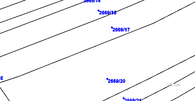 Parcela st. 2669/19 v KÚ Klobouky u Brna, Katastrální mapa